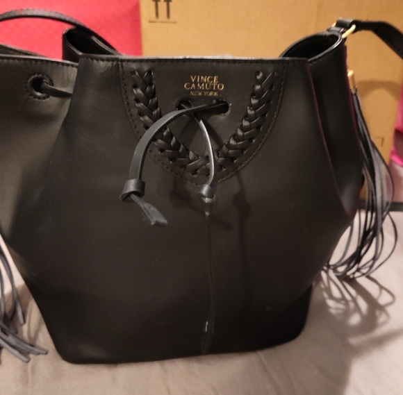 Like-New VINCE CAMUTO Bucket Bag - Picture 2 of 13